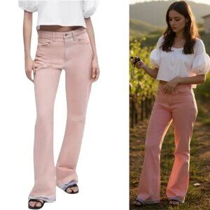 Zara Mid Rise Bootcut Jean Size 4 Pink Blue